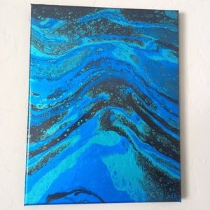 Fluid art acrylic pour art on 11x14